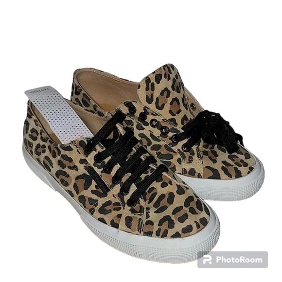 NIB Superga 2750 Fantasy Leopard Suede Sneaker, 39.5 (8.5) - Picture 1 of 12